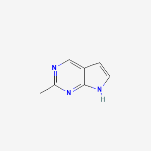 molecular formula C7H7N3 B1599799 2-甲基-7H-吡咯并[2,3-d]嘧啶 CAS No. 89792-07-4