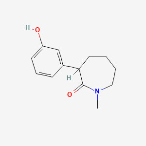 molecular formula C13H17NO2 B1599806 Hexahydro-3-(3-hydroxyphenyl)-1-methyl-2H-azepin-2-one CAS No. 71592-44-4