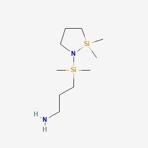 molecular formula C10H26N2Si2 B1599815 3-[(2,2-Dimethyl-1,2-azasilolidin-1-yl)(dimethyl)silyl]propan-1-amine CAS No. 388606-32-4