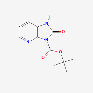 molecular formula C11H13N3O3 B1599817 叔丁基 2-氧代-1H-咪唑并[4,5-b]吡啶-3(2H)-羧酸酯 CAS No. 1027159-01-8