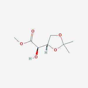 molecular formula C8H14O5 B1599829 Methyl 3,4-O-isopropylidene-L-threonate CAS No. 92973-40-5