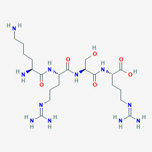 molecular formula C21H43N11O6 B1599830 L-精氨酸、L-赖氨酰-L-精氨酰-L-丝氨酰- CAS No. 193613-75-1
