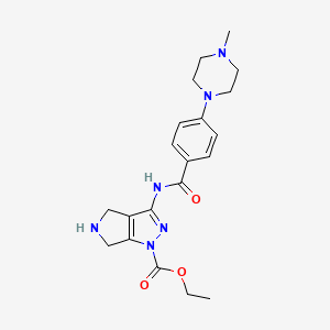 Ethyl 3-(4-(4-methylpiperazin-1-yl)benzamido)-5,6-dihydropyrrolo[3,4-c]pyrazole-1(4H)-carboxylate