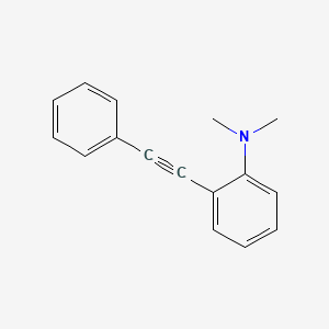 molecular formula C16H15N B1599859 Dimethyl-(2-phenylethynyl-phenyl)-amine CAS No. 54655-08-2