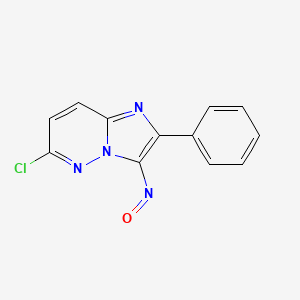 molecular formula C12H7ClN4O B1599866 6-Chloro-3-nitroso-2-phenylimidazo[1,2-b]pyridazine CAS No. 483367-60-8