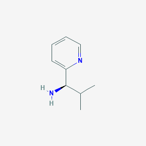 molecular formula C9H14N2 B159987 (1R)-2-Methyl-1-(2-pyridyl)propylamine CAS No. 138175-25-4