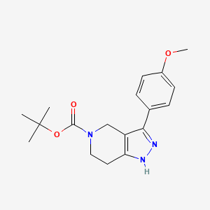 molecular formula C18H23N3O3 B1599882 Tert-butyl 3-(4-methoxyphenyl)-6,7-dihydro-1H-pyrazolo[4,3-C]pyridine-5(4H)-carboxylate CAS No. 661487-36-1