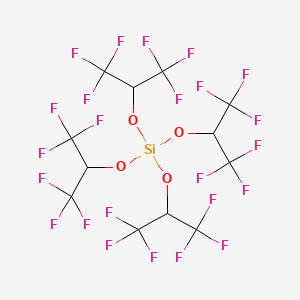 molecular formula C12H4F24O4Si B1599884 Tetrakis[1-(trifluoromethyl)-2,2,2-trifluoroethoxy]silane CAS No. 26560-90-7