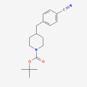 molecular formula C18H24N2O2 B1599885 tert-Butyl 4-(4-cyanobenzyl)piperidine-1-carboxylate CAS No. 1021363-43-8