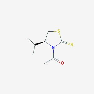 molecular formula C8H13NOS2 B1599894 (S)-1-(4-isopropyl-2-thioxothiazolidin-3-yl)ethanone CAS No. 101979-45-7