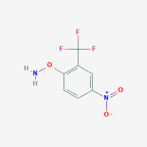 molecular formula C7H5F3N2O3 B1599895 O-[4-nitro-2-(trifluoromethyl)phenyl]hydroxylamine CAS No. 94832-15-2