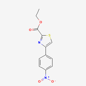 molecular formula C12H10N2O4S B1599923 Ethyl 4-(4-nitrophenyl)-1,3-thiazole-2-carboxylate CAS No. 53101-04-5