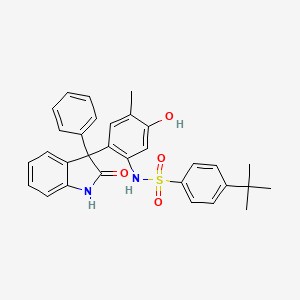 molecular formula C31H30N2O4S B1599930 4-Tert-Butyl-N-(5-Hydroxy-4-Methyl-2-(2-Oxo-3-Phenylindolin-3-Yl)Phenyl)Benzenesulfonamide CAS No. 783324-18-5