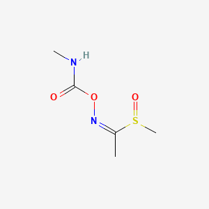 molecular formula C5H10N2O3S B1599931 Ethanimine, N-(((methylamino)carbonyl)oxy)-1-(methylsulfinyl)- CAS No. 55620-23-0