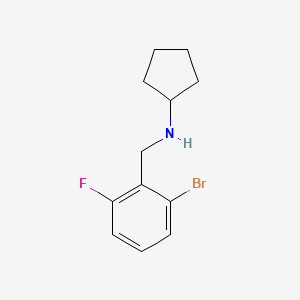 molecular formula C12H15BrFN B1599936 N-Cyclopentyl 2-bromo-6-fluorobenzylamine CAS No. 827328-91-6