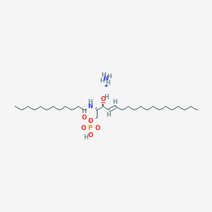 molecular formula C30H63N2O6P B1599948 azanium;[(E,2S,3R)-2-(dodecanoylamino)-3-hydroxyoctadec-4-enyl] hydrogen phosphate CAS No. 799812-62-7