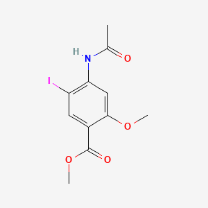 molecular formula C11H12INO4 B1599967 Methyl 4-acetamido-5-iodo-2-methoxybenzoate CAS No. 201214-53-1