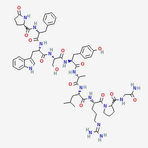 molecular formula C59H79N15O13 B1599975 (D-Phe(sup 2))-(D-ala(sup 6))-luteinizing hormone-releasing hormone CAS No. 54784-44-0
