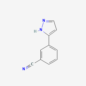 molecular formula C10H7N3 B1599985 3-(2H-pyrazol-3-yl)benzonitrile CAS No. 149739-51-5