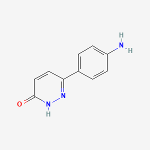 molecular formula C10H9N3O B1599986 6-(4-aminophenyl)-2H-pyridazin-3-one CAS No. 24912-35-4