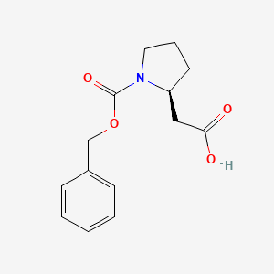 molecular formula C14H17NO4 B1599987 (S)-1-Cbz-2-pyrrolidineacetic acid CAS No. 56633-73-9