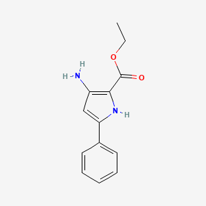 molecular formula C13H14N2O2 B1600016 Ethyl 3-amino-5-phenyl-1H-pyrrole-2-carboxylate CAS No. 237435-27-7