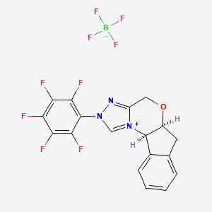 (5aS,10bR)-5a,10b-Dihydro-2-(2,3,4,5,6-pentafluorophenyl)-4H,6H-indeno[2,1-b][1,2,4]triazolo[4,3-d][1,4]oxazinium Tetrafluoroborate
