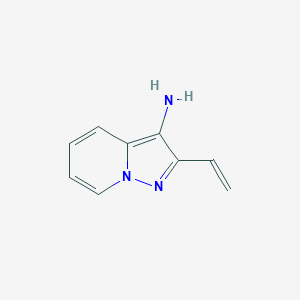 molecular formula C9H9N3 B160003 2-VINYL-PYRAZOLO[1,5-A]PYRIDIN-3-AMINE CAS No. 136873-26-2