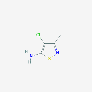 molecular formula C4H5ClN2S B1600031 4-Chloro-3-methyl-1,2-thiazol-5-amine CAS No. 96841-04-2