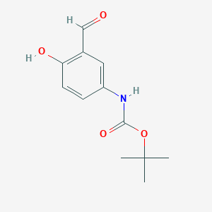 molecular formula C12H15NO4 B1600035 Tert-butyl 3-formyl-4-hydroxyphenylcarbamate CAS No. 402826-43-1