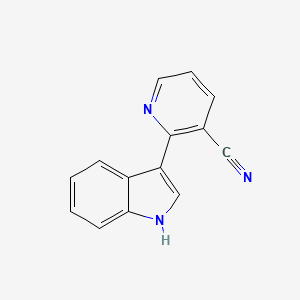 molecular formula C14H9N3 B1600040 2-(1H-吲哚-3-基)-烟酰腈 CAS No. 3191-30-8