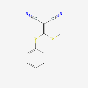molecular formula C11H8N2S2 B1600057 2-[(Methylthio)(phenylthio)methylene]malononitrile CAS No. 54561-69-2
