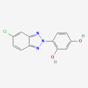 molecular formula C12H8ClN3O2 B1600102 4-(5-Chlorobenzotriazol-2-yl)benzene-1,3-diol CAS No. 57567-95-0
