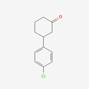 molecular formula C12H13ClO B1600104 3-(4-Chlorophenyl)cyclohexanone CAS No. 136333-71-6