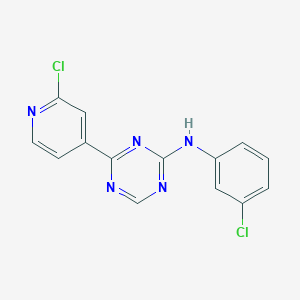 N-(3-chlorophenyl)-4-(2-chloropyridin-4-yl)-1,3,5-triazin-2-amine