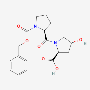 (2S,4R)-4-hydroxy-1-[(2S)-1-phenylmethoxycarbonylpyrrolidine-2-carbonyl]pyrrolidine-2-carboxylic acid