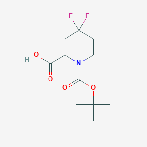 molecular formula C11H17F2NO4 B1600116 1-(叔丁氧羰基)-4,4-二氟哌啶-2-羧酸 CAS No. 661458-34-0