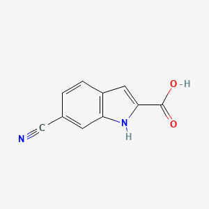 molecular formula C10H6N2O2 B1600138 6-cyano-1H-indole-2-carboxylic Acid CAS No. 85864-09-1