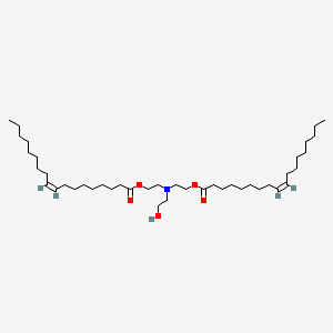 molecular formula C42H79NO5 B1600153 2-[2-hydroxyethyl-[2-[(E)-octadec-9-enoyl]oxyethyl]amino]ethyl (E)-octadec-9-enoate CAS No. 54999-00-7