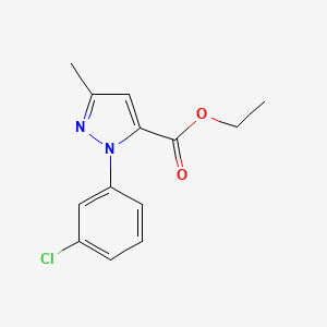 molecular formula C13H13ClN2O2 B1600169 Ethyl 1-(3-chlorophenyl)-3-methyl-1H-pyrazole-5-carboxylate CAS No. 709654-29-5