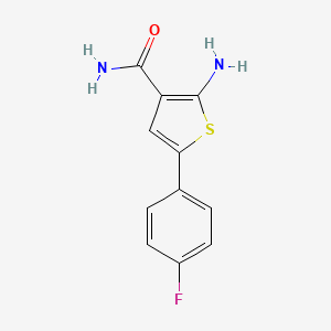 molecular formula C11H9FN2OS B1600185 2-Amino-5-(4-fluorophenyl)thiophene-3-carboxamide CAS No. 61019-14-5