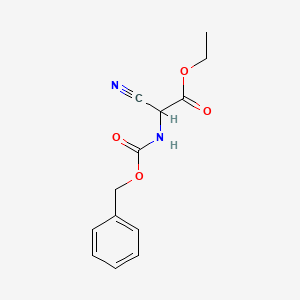 molecular formula C13H14N2O4 B1600186 Ethyl 2-(((benzyloxy)carbonyl)amino)-2-cyanoacetate CAS No. 3878-13-5