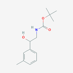 molecular formula C14H21NO3 B1600195 tert-Butyl (2-hydroxy-2-(m-tolyl)ethyl)carbamate CAS No. 1026555-76-9