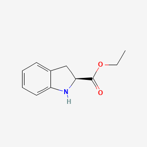 molecular formula C11H13NO2 B1600201 (S)-Indoline-2-carboxylic acid ethyl ester CAS No. 82923-81-7