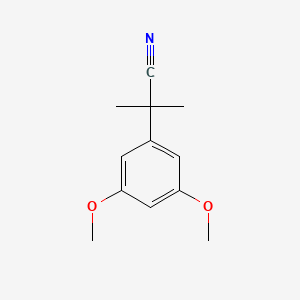molecular formula C12H15NO2 B1600217 2-(3,5-Dimethoxyphenyl)-2-methylpropanenitrile CAS No. 22972-63-0