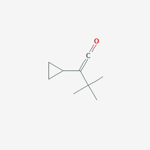molecular formula C9H14O B160022 1-Buten-1-one, 2-cyclopropyl-3,3-dimethyl-(9CI) CAS No. 133658-76-1