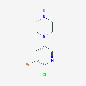 1-(5-Bromo-6-chloropyridin-3-yl)piperazine
