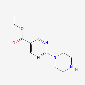 molecular formula C11H16N4O2 B1600226 Ethyl 2-(piperazin-1-YL)pyrimidine-5-carboxylate CAS No. 603965-77-1