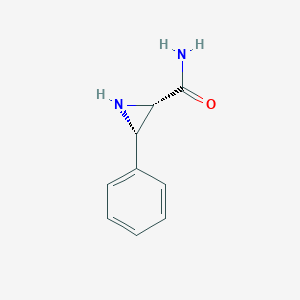 molecular formula C9H10N2O B160023 (2S,3R)-3-Phenylaziridine-2-carboxamide CAS No. 133474-07-4