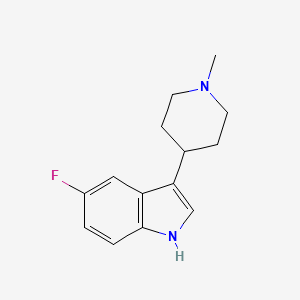 molecular formula C14H17FN2 B1600234 5-Fluoro-3-(1-methyl-4-piperidinyl)indole CAS No. 301856-29-1